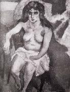 Jules Pascin Younger woman of Blue eye Germany oil painting artist